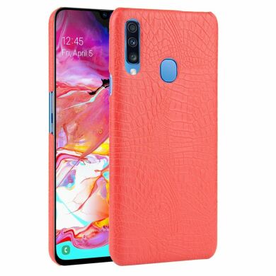 Захисний чохол Deexe Croco Style для Samsung Galaxy A20s (A207) - Red