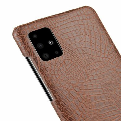 Захисний чохол Deexe Croco Style для Samsung Galaxy A51 (А515) - Brown