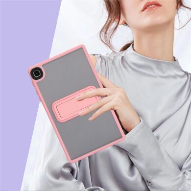 Защитный чехол Deexe Crystal Kickstand для Samsung Galaxy Tab A7 Lite (T220/T225) - Pink