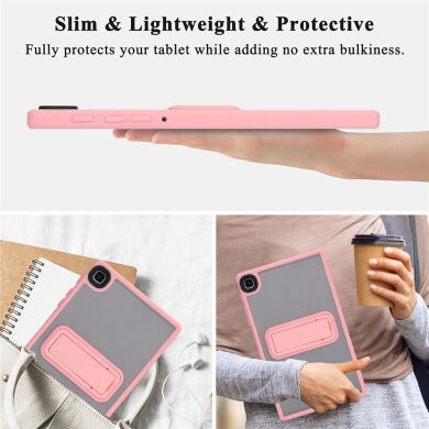 Защитный чехол Deexe Crystal Kickstand для Samsung Galaxy Tab A7 Lite (T220/T225) - Pink