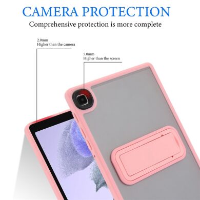 Защитный чехол Deexe Crystal Kickstand для Samsung Galaxy Tab A7 Lite (T220/T225) - Pink