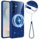 Захисний чохол Deexe Glitter Case with MagSafe для Samsung Galaxy S25 FE (S731) - Blue