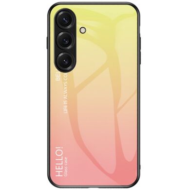 Защитный чехол Deexe Gradient Color для Samsung Galaxy S26 - Yellow