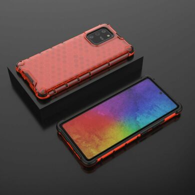 Защитный чехол Deexe Honeycomb Series для Samsung Galaxy S10 Lite (G770) - Red