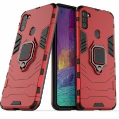 Защитный чехол Deexe Hybrid Case для Samsung Galaxy A11 (A115) - Red