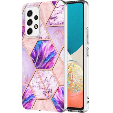 Защитный чехол Deexe Marble Pattern для Samsung Galaxy A53 (A536) - Light Purple