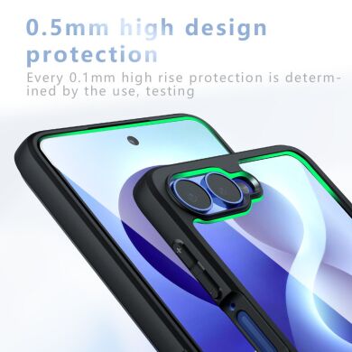 Защитный чехол Deexe Matte Skin (FF) для Samsung Galaxy Flip 8 - Transparent Black
