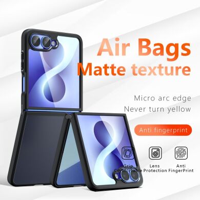 Защитный чехол Deexe Matte Skin (FF) для Samsung Galaxy Flip 8 - Transparent Black