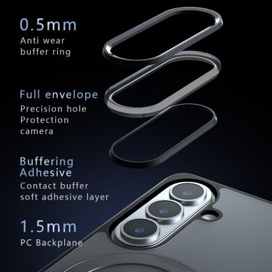 Защитный чехол Deexe Matte Skin Kickstand with MagSafe для Samsung Galaxy S26 Ultra (S948) - Black