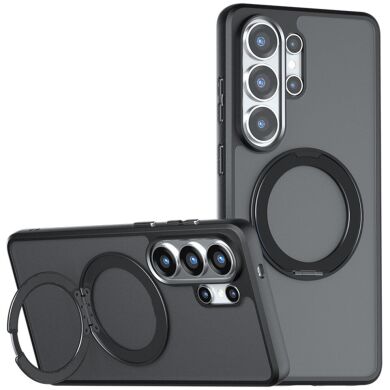 Защитный чехол Deexe Matte Skin Kickstand with MagSafe для Samsung Galaxy S26 Ultra (S948) - Black