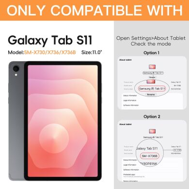 Защитный чехол Deexe Rotation Hybrid для Samsung Galaxy Tab S11 (X730/X736) - Navy Blue