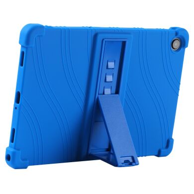 Защитный чехол Deexe Silicone Kickstand для Samsung Galaxy Tab A11 Plus (X230/236) - Dark Blue