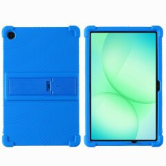 Защитный чехол Deexe Silicone Kickstand для Samsung Galaxy Tab A11 Plus (X230/236) - Dark Blue