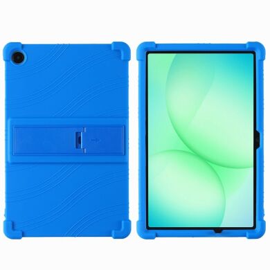 Защитный чехол Deexe Silicone Kickstand для Samsung Galaxy Tab A11 Plus (X230/236) - Dark Blue