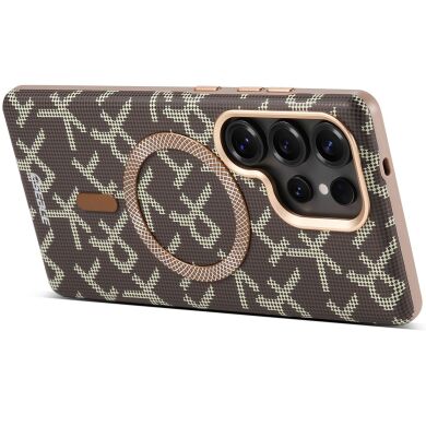 Защитный чехол ESEBLE Letter Pattern Magnetic для Samsung Galaxy S25 Ultra (S938) - Desert Gold