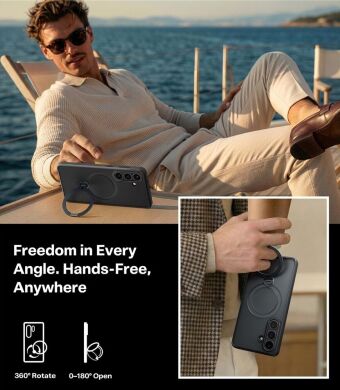 Защитный чехол TORRAS Ostand Q3 Spin (with MagSafe) для Samsung Galaxy S26 - Black