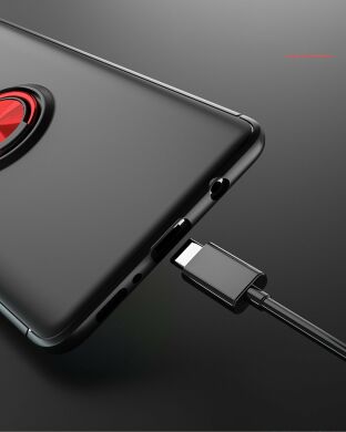 Защитный чехол UniCase Magnetic Ring для Samsung Galaxy A71 (A715) - Black / Red