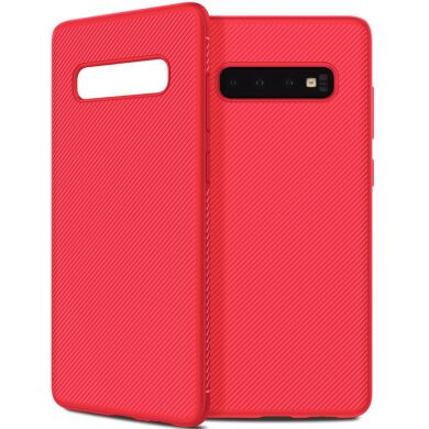 Защитный чехол UniCase Twill Soft для Samsung Galaxy S10 Plus (G975) - Red