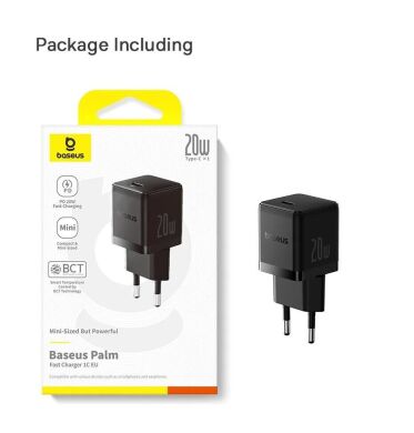 Сетевое зарядное устройство Baseus Palm 1C (20W) P10111602113-00 - Black