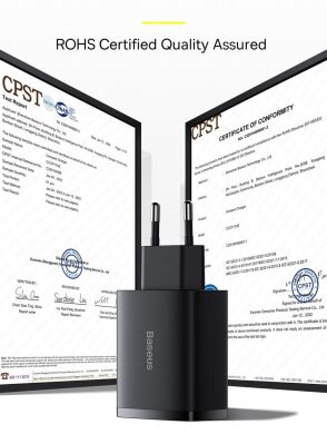 Сетевое зарядное устройство Baseus Compact 17W (3USB) CCXJ02 - Black
