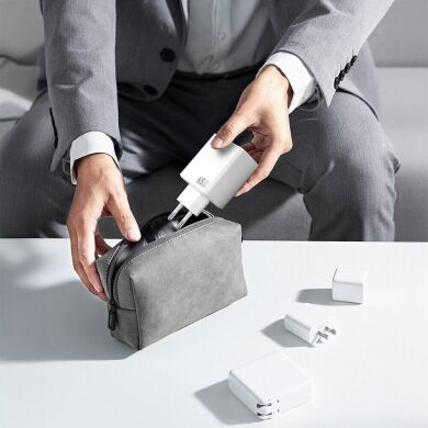 Мережевий зарядний пристрій WIWU Wi-G005 Gan 65W (1U+2C) - White