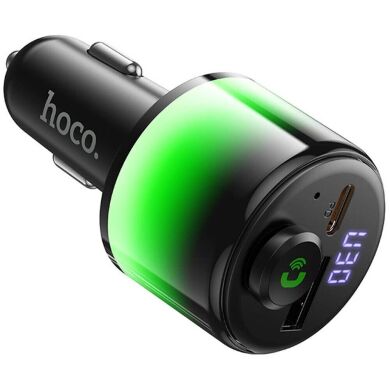 FM модулятор Hoco E166 Path PD42W + QC3.0 (USB to Type-C) - Black