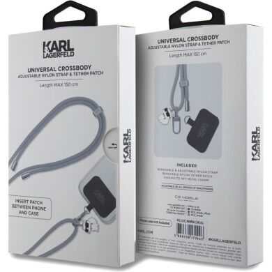 Ремешок для смартфона Karl Lagerfeld Universal CBDY Cord (KLUCNMSCKIG) - Grey