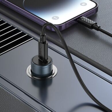 Автомобильное зарядное устройство Hoco Z57 Glorious PD30W - Metal Gray