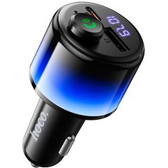 FM модулятор Hoco E166 Path PD42W + QC3.0 (USB to Type-C) - Black