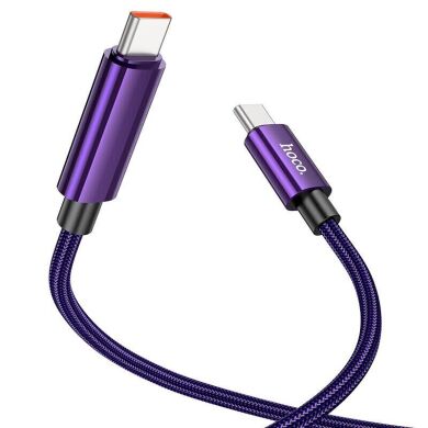 Кабель Hoco U125 Benefit 100W Type-C to Type-C (1.2m) - Purple