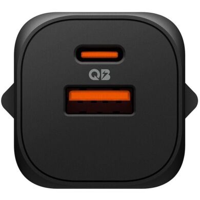 Мережевий зарядний пристрій Spigen EE352EU USB + Type-C (35W) ACH09463 - Black