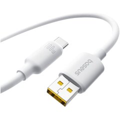 Кабель Baseus Foamed Silicone USB to Type-C (100W, 1m) E0426801 - White