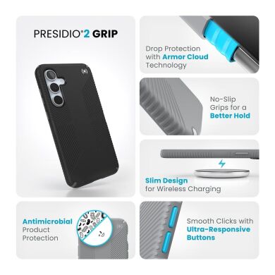Защитный чехол Speck Presidio2 Grip для Samsung Galaxy S24 FE (S721) 150845-3205 - Black