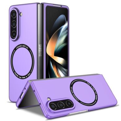 Пластиковый чехол Deexe Magnetic Shell для Samsung Galaxy Fold 5 - Purple