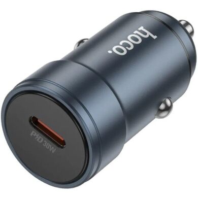 Автомобильное зарядное устройство Hoco Z57 Glorious PD30W - Metal Gray