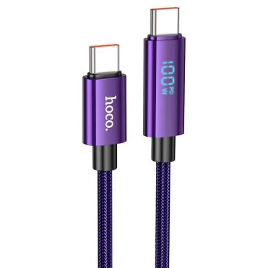 Кабель Hoco U125 Benefit 100W Type-C to Type-C (1.2m) - Purple