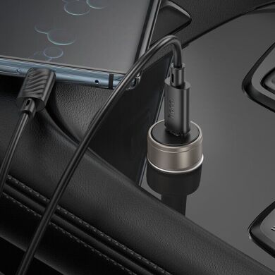 Автомобильное зарядное устройство Hoco Z57 Glorious PD30W - Metal Gray