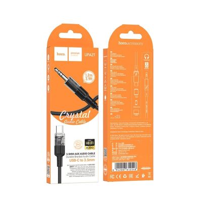 AUX-кабель Hoco UPA27 Type-C to 3.5mm (1.2m) - Black