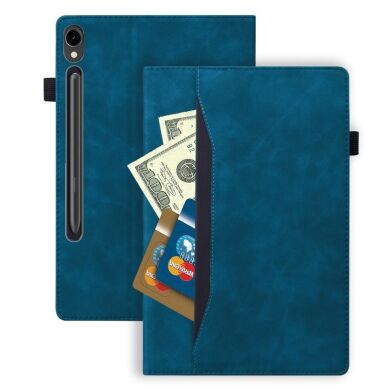 Чехол Deexe Business Style для Samsung Galaxy Tab S9 FE Plus (X610/616) - Blue