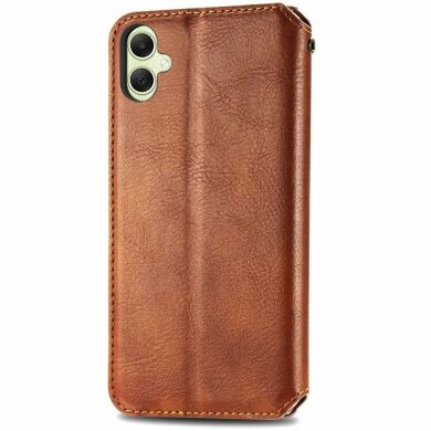 Чехол Deexe Rhombus Wallet для Samsung Galaxy A06 (A065) - Brown