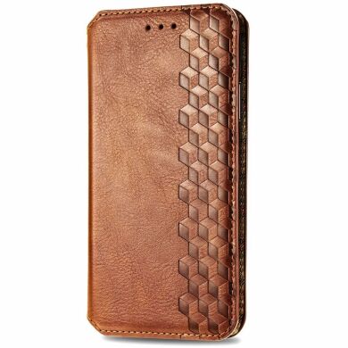 Чехол Deexe Rhombus Wallet для Samsung Galaxy A06 (A065) - Brown