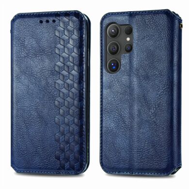 Чехол Deexe Rhombus Wallet для Samsung Galaxy S26 Ultra (S948) - Blue