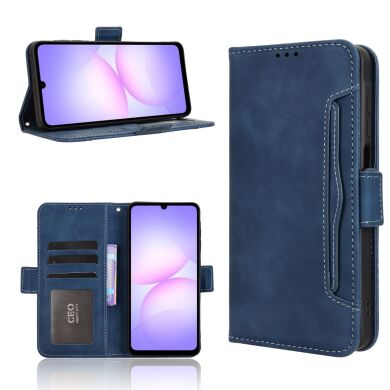 Чехол Deexe Wallet Stand для Samsung Galaxy A07 (A075) - Blue