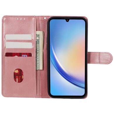 Чохол-книжка Deexe Classic Stand для Samsung Galaxy M35 (M356) - Rose Gold