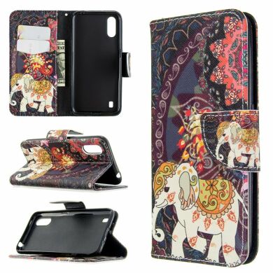 Чохол-книжка Deexe Color Wallet для Samsung Galaxy A01 (A015) - Malanda and Elephant