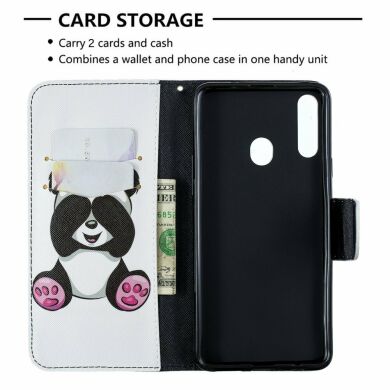 Чехол-книжка Deexe Color Wallet для Samsung Galaxy A20s (A207) - Cute Panda
