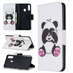 Чехол-книжка Deexe Color Wallet для Samsung Galaxy A20s (A207) - Cute Panda