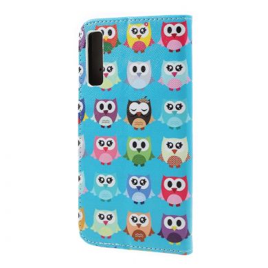 Чехол-книжка Deexe Color Wallet для Samsung Galaxy A7 2018 (A750) - Multiple Owls