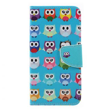 Чехол-книжка Deexe Color Wallet для Samsung Galaxy A7 2018 (A750) - Multiple Owls