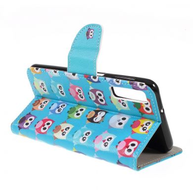 Чехол-книжка Deexe Color Wallet для Samsung Galaxy A7 2018 (A750) - Multiple Owls